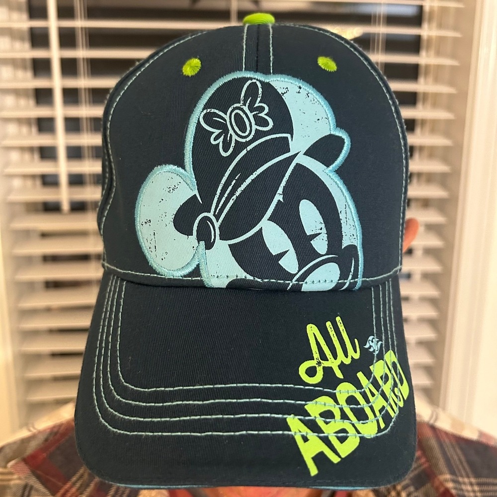 Disney Cruise Line Minnie Mouse All Aboard Navy Blue Baseball Cap Hat Adjustable - Picture 5 of 7